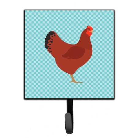 Jensendistributionservices New Hampshire Red Chicken Blue Check Leash or Key Holder MI1710849